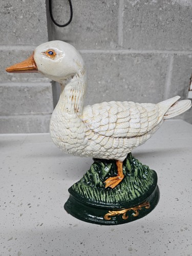 Cast iron white goose - cast,