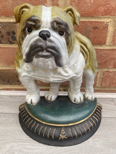 Vintage cast iron bulldog door - vintage,