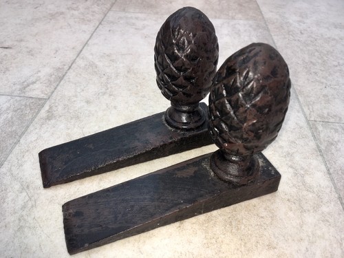 Antique pair heavy cast - antique,