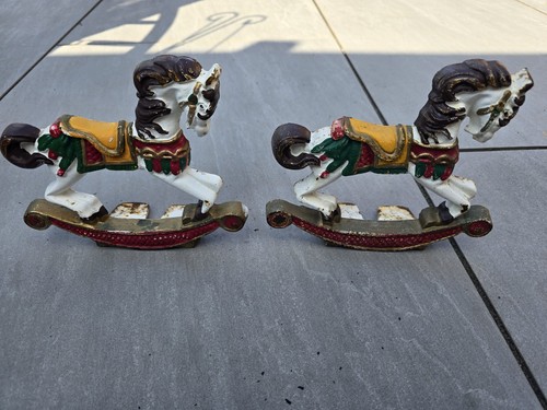 Vintage cast iron rocking - cast,