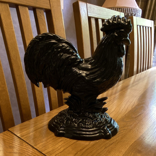 Cast iron black cockerel - iron,