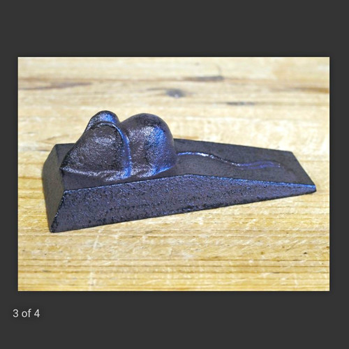 Black cast iron wedge door - cast,
