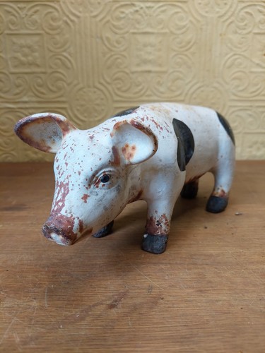 Vintage heavy cast iron pig - vintage,