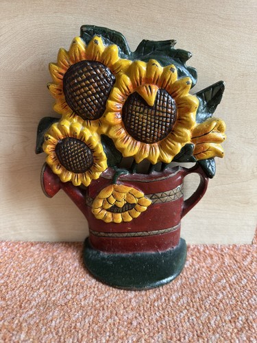 Vintage cast iron sunflower - cast,