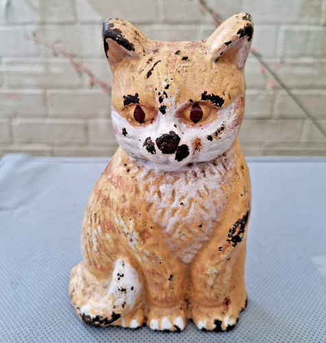 Vintage cast iron cat - cast,