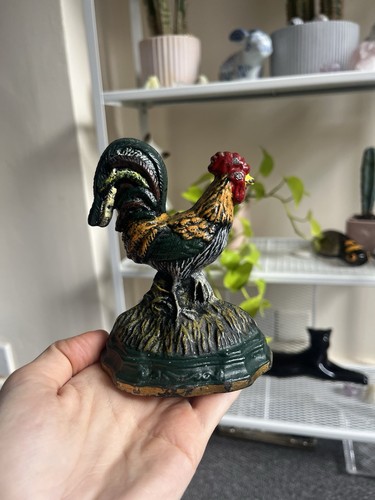 Vintage cast iron chicken - cast,