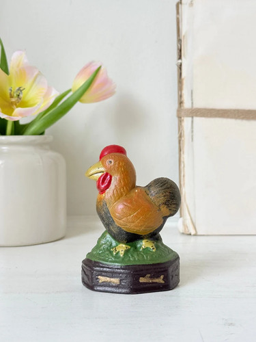 Vintage cast iron cockerel - vintage,