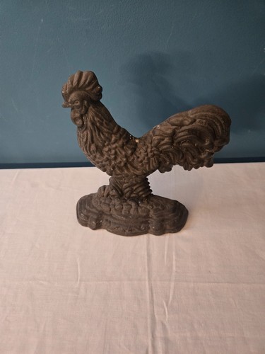 Cast iron rooster - iron, doorstop