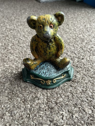 Vintage cast iron doorstop - cast,