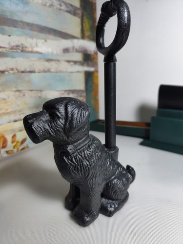 Cast iron dog door stop - stop, or
