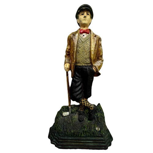 Golfer door stop heavy cast - heavy,
