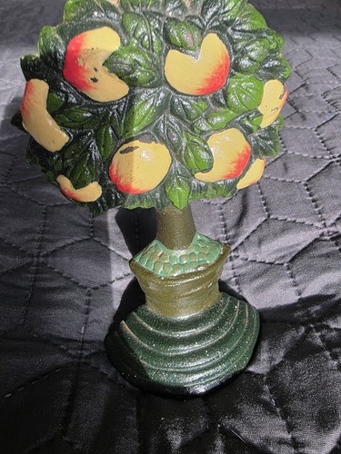 Vintage cast iron apple - cast, tree