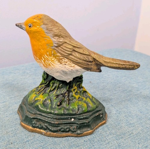 Cast iron robin doorstop - doorstop, 4”