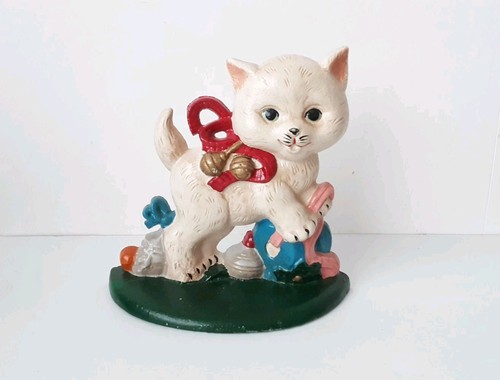 Cast iron doorstop kitten - iron,