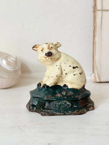 Vintage cast iron - cast, doorstop
