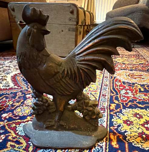 Cast iron vintage - rooster, door