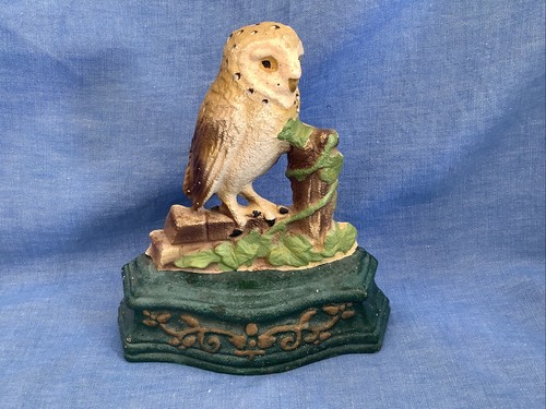 Vintage cast iron doorstop - cast,