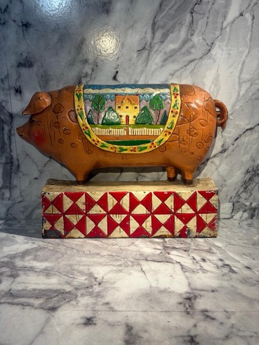 Vintage rare cast - iron, pig