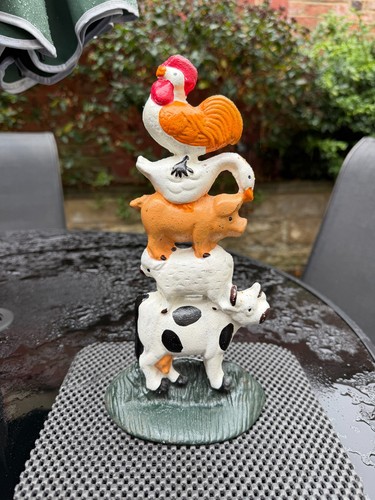 Vintage cast iron farm animals - iron,