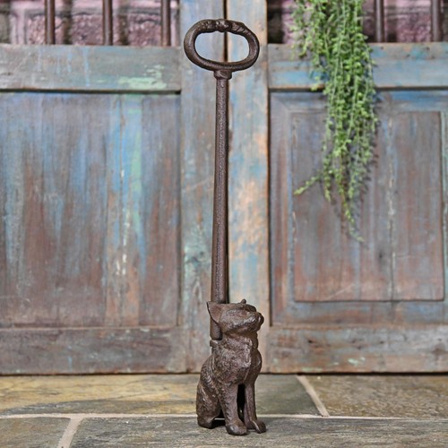 Rustic cast iron sitting cat - iron,