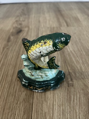 Leaping salmon door stop - leaping,