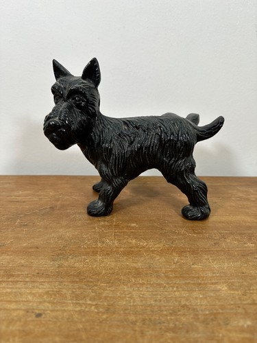 Vintage metal dog doorstop - vintage,