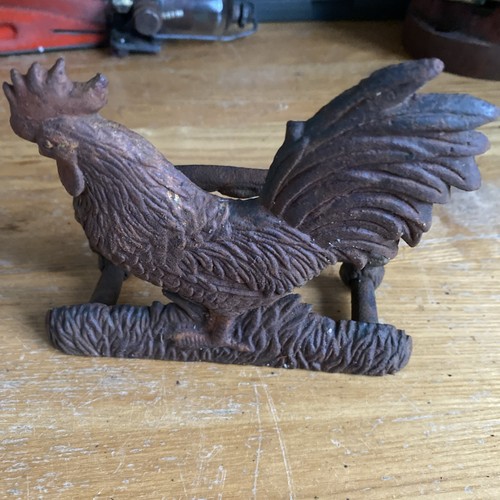 Vintage cast iron door stop - cast,