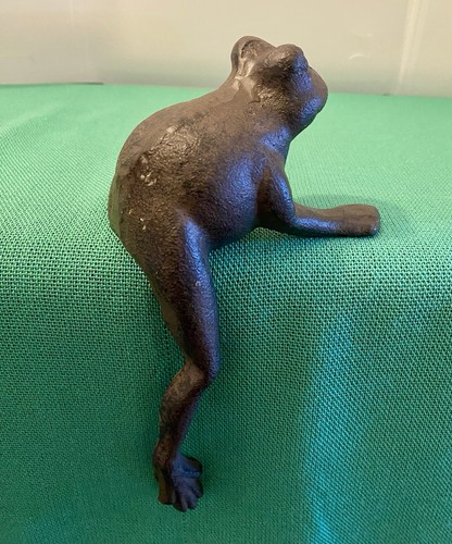 Cast iron climbing frog - iron,